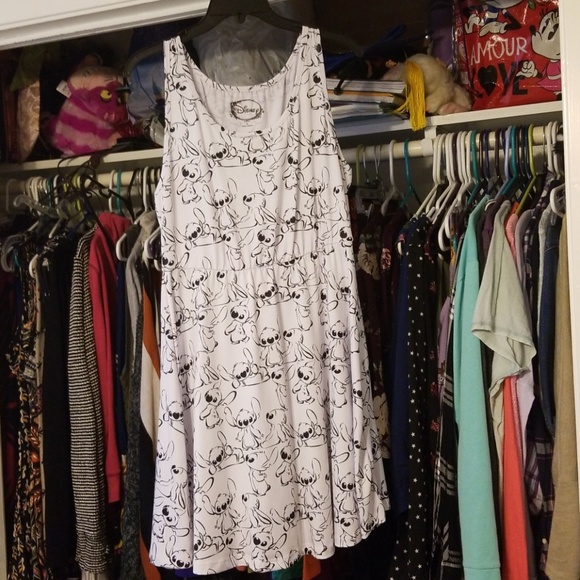 Disney Dresses & Skirts - Black and White Lilo & Stitch Dress Sz. XL